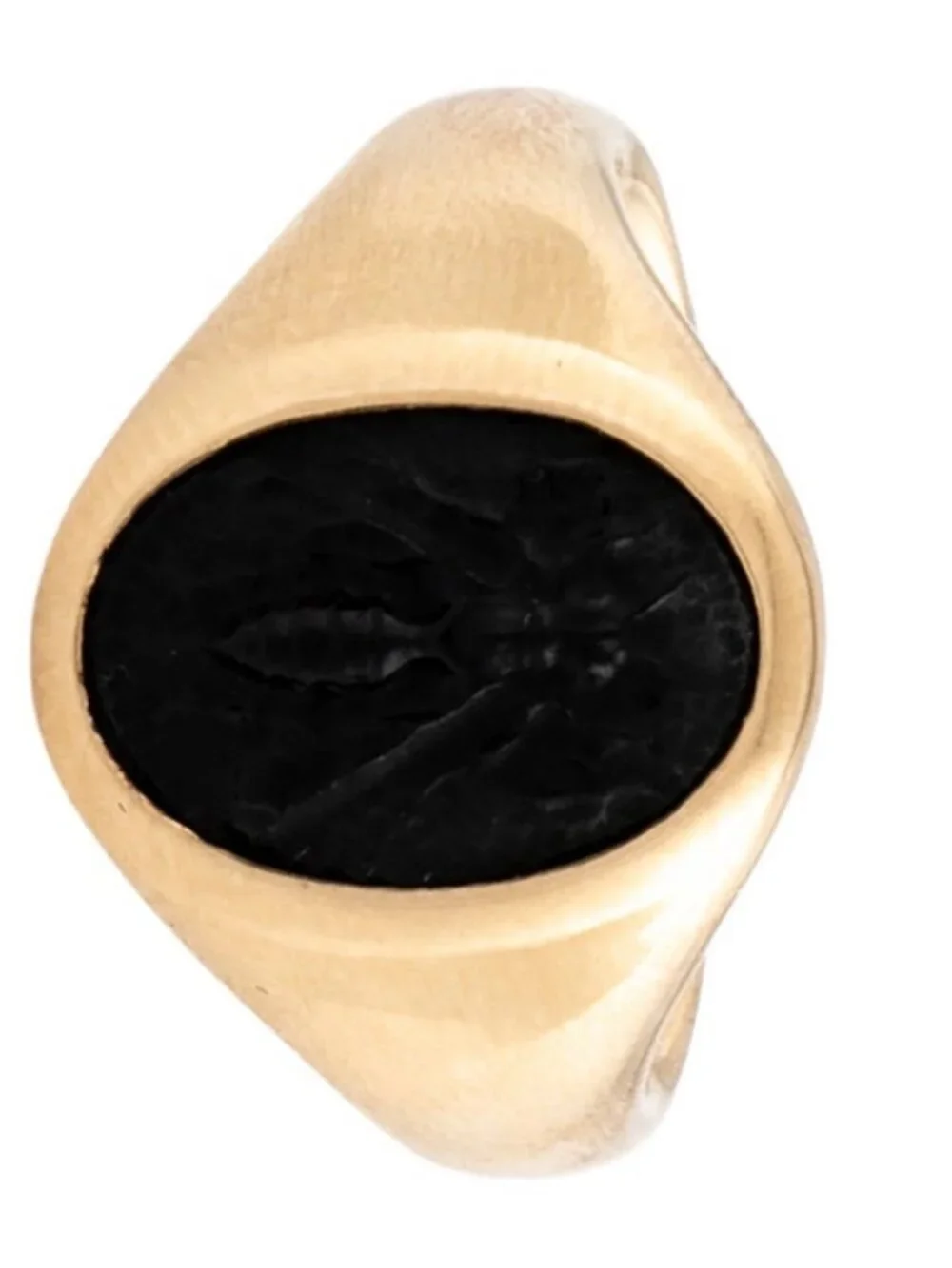 DAVID YURMAN 18K 750 YELLOW GOLD ONYX BEE PINKY RING